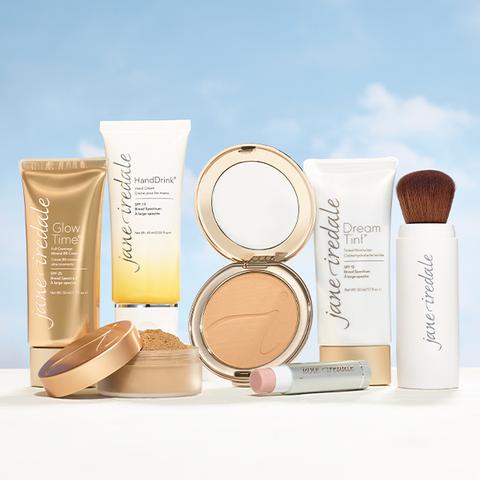 spf sunscreen makeup and skincare products