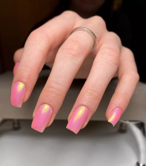 Metallic Pink Nail Ideas That Are Total Barbiecore Vibes